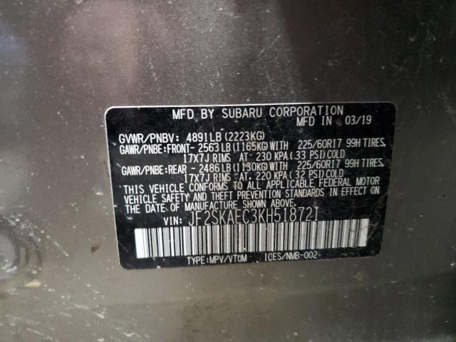 Photo 11 VIN: JF2SKAEC3KH518721 - SUBARU FORESTER P 