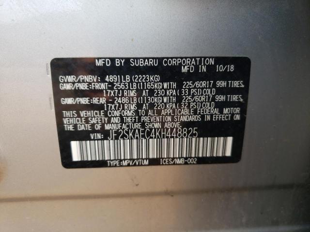 Photo 12 VIN: JF2SKAEC4KH448825 - SUBARU FORESTER 