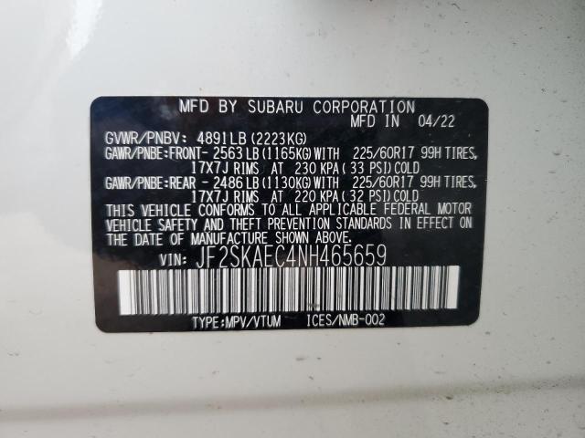 Photo 13 VIN: JF2SKAEC4NH465659 - SUBARU FORESTER P 