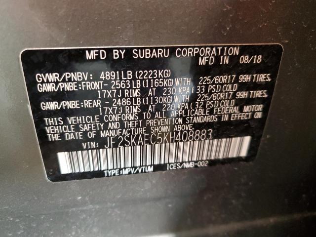 Photo 12 VIN: JF2SKAEC5KH408883 - SUBARU FORESTER P 