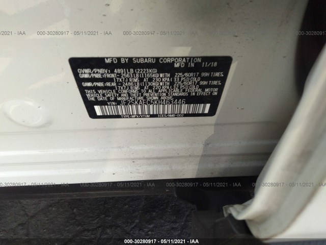 Photo 8 VIN: JF2SKAEC5KH463446 - SUBARU FORESTER 