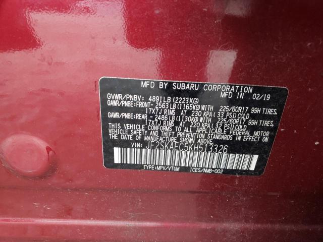 Photo 12 VIN: JF2SKAEC5KH513326 - SUBARU FORESTER P 