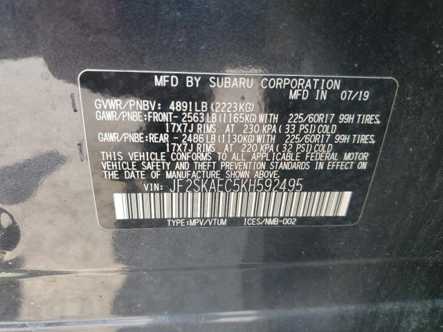 Photo 12 VIN: JF2SKAEC5KH592495 - SUBARU FORESTER P 