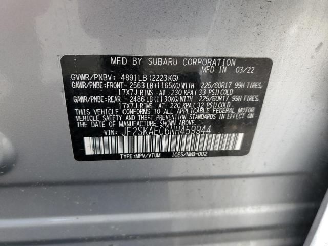 Photo 13 VIN: JF2SKAEC6NH459944 - SUBARU FORESTER 