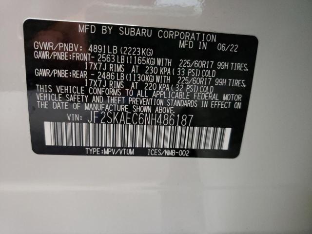 Photo 9 VIN: JF2SKAEC6NH486187 - SUBARU FORESTER P 