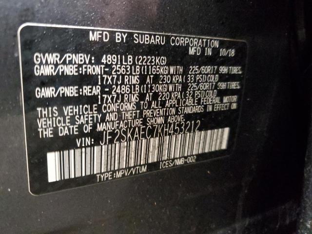 Photo 12 VIN: JF2SKAEC7KH453212 - SUBARU FORESTER 