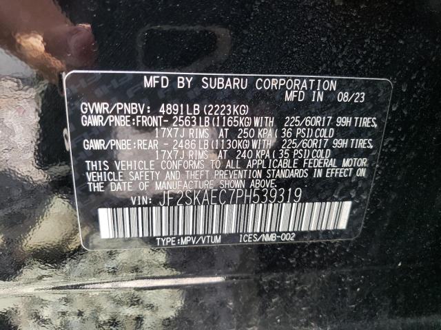 Photo 13 VIN: JF2SKAEC7PH539319 - SUBARU FORESTER 