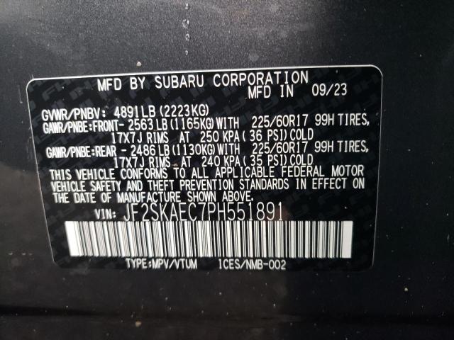 Photo 12 VIN: JF2SKAEC7PH551891 - SUBARU FORESTER 