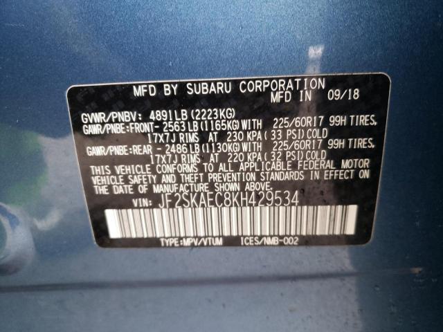 Photo 12 VIN: JF2SKAEC8KH429534 - SUBARU FORESTER P 