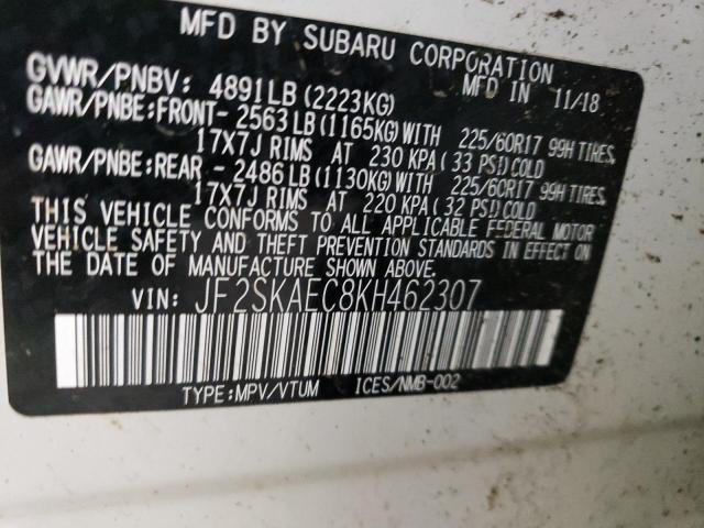 Photo 12 VIN: JF2SKAEC8KH462307 - SUBARU FORESTER P 