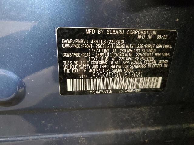 Photo 13 VIN: JF2SKAEC8NH513681 - SUBARU FORESTER P 