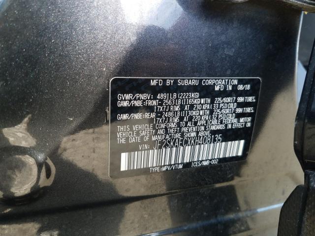 Photo 9 VIN: JF2SKAECXKH408135 - SUBARU FORESTER P 