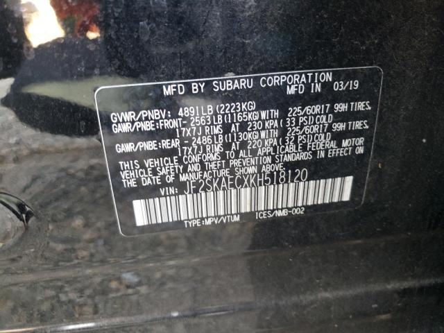 Photo 13 VIN: JF2SKAECXKH518120 - SUBARU FORESTER P 