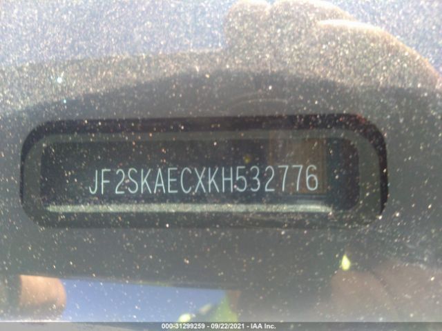 Photo 8 VIN: JF2SKAECXKH532776 - SUBARU FORESTER 