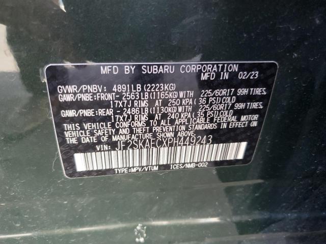 Photo 13 VIN: JF2SKAECXPH449243 - SUBARU FORESTER 