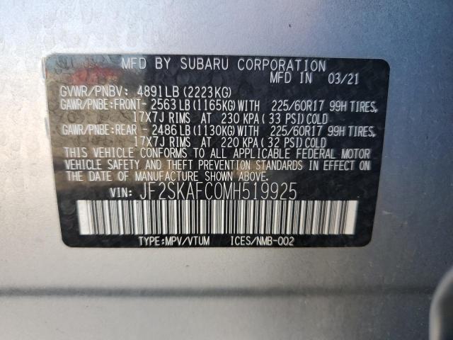 Photo 13 VIN: JF2SKAFC0MH519925 - SUBARU FORESTER 