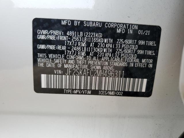 Photo 12 VIN: JF2SKAFC2MH496311 - SUBARU FORESTER 