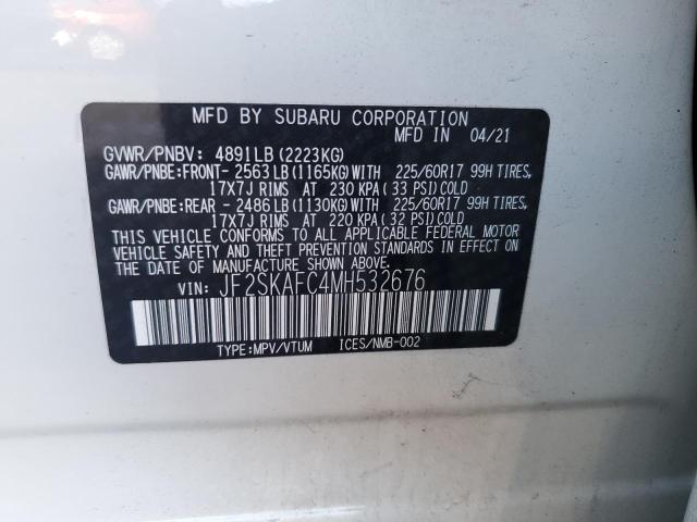 Photo 11 VIN: JF2SKAFC4MH532676 - SUBARU FORESTER 