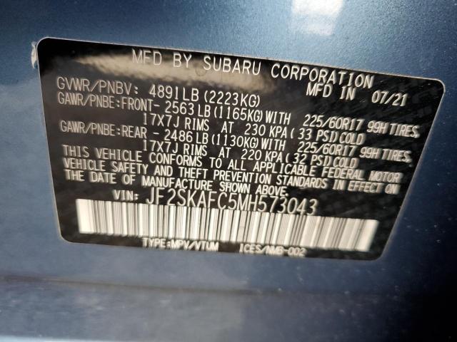 Photo 9 VIN: JF2SKAFC5MH573043 - SUBARU FORESTER P 