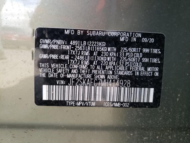 Photo 9 VIN: JF2SKAFC7MH414928 - SUBARU FORESTER P 