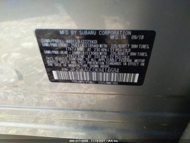 Photo 8 VIN: JF2SKAGC0KH414684 - SUBARU FORESTER 