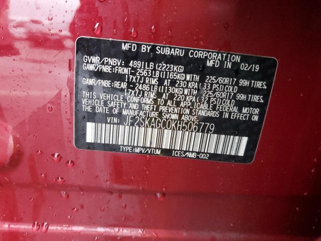 Photo 13 VIN: JF2SKAGC0KH506779 - SUBARU FORESTER P 