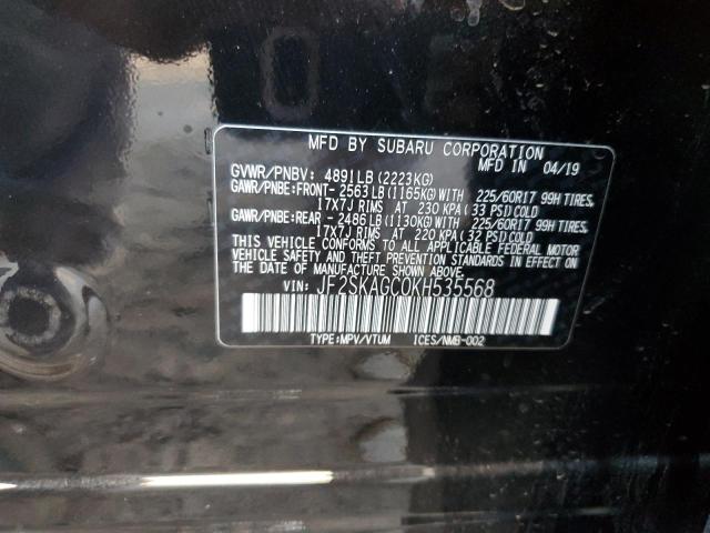 Photo 13 VIN: JF2SKAGC0KH535568 - SUBARU FORESTER 