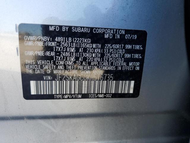 Photo 13 VIN: JF2SKAGC0KH576735 - SUBARU FORESTER P 