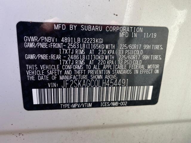 Photo 9 VIN: JF2SKAGC0LH454491 - SUBARU FORESTER P 