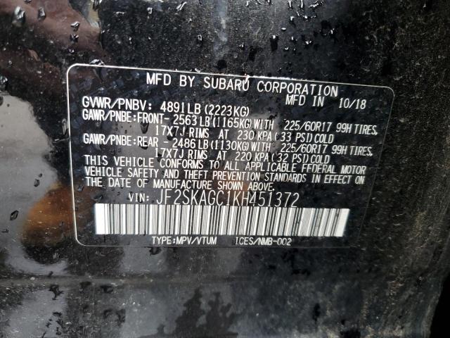 Photo 12 VIN: JF2SKAGC1KH451372 - SUBARU FORESTER P 