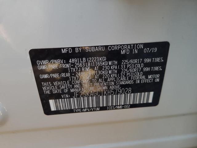 Photo 11 VIN: JF2SKAGC1KH579028 - SUBARU FORESTER P 