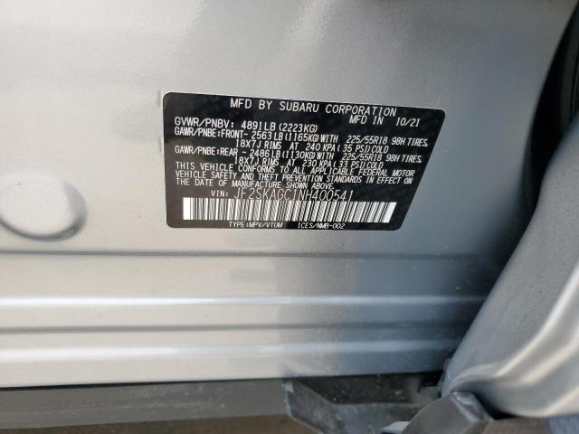 Photo 12 VIN: JF2SKAGC1NH400541 - SUBARU FORESTER S 