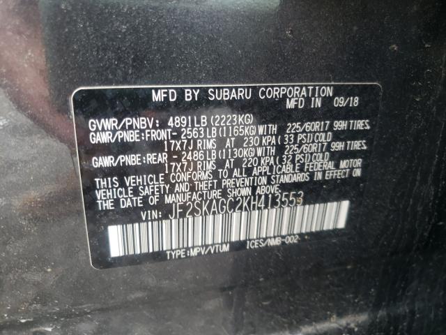 Photo 9 VIN: JF2SKAGC2KH413553 - SUBARU FORESTER P 