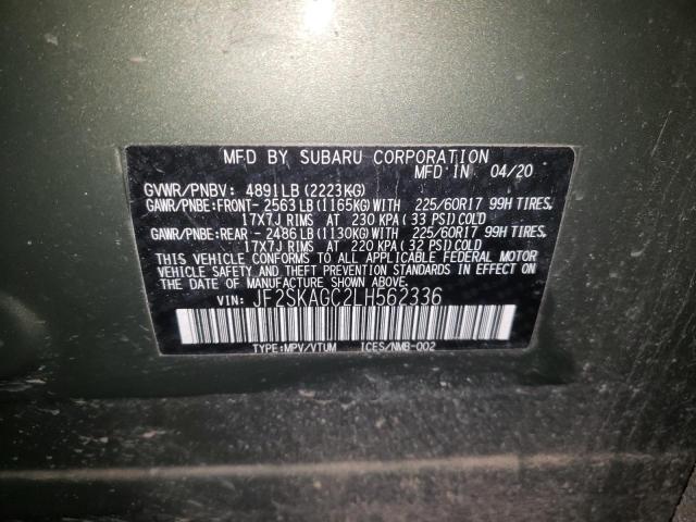 Photo 9 VIN: JF2SKAGC2LH562336 - SUBARU FORESTER P 