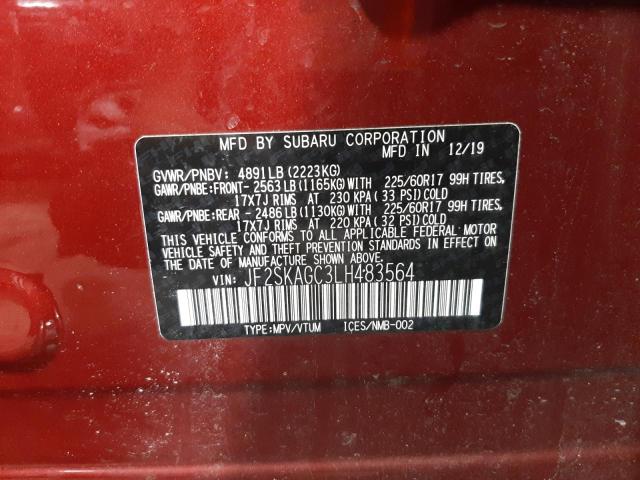 Photo 12 VIN: JF2SKAGC3LH483564 - SUBARU FORESTER P 