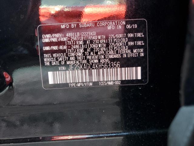 Photo 12 VIN: JF2SKAGC4KH563356 - SUBARU FORESTER P 