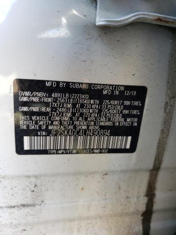 Photo 12 VIN: JF2SKAGC4LH490894 - SUBARU FORESTER 