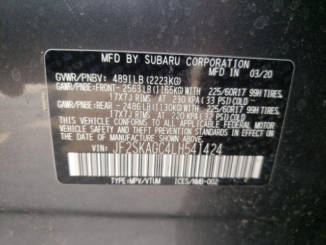 Photo 9 VIN: JF2SKAGC4LH541424 - SUBARU FORESTER P 