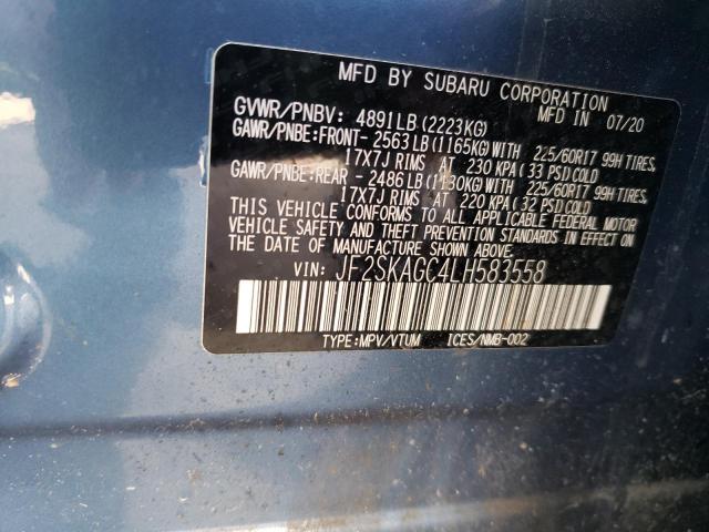 Photo 9 VIN: JF2SKAGC4LH583558 - SUBARU FORESTER P 