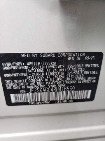 Photo 12 VIN: JF2SKAGC4RH416559 - SUBARU FORESTER 