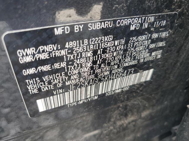 Photo 12 VIN: JF2SKAGC5KH466473 - SUBARU FORESTER P 