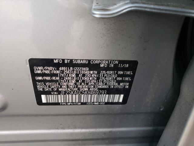 Photo 12 VIN: JF2SKAGC5KH469793 - SUBARU FORESTER P 