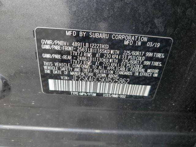 Photo 12 VIN: JF2SKAGC5KH525862 - SUBARU FORESTER P 