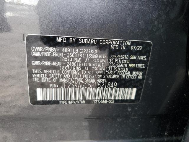 Photo 12 VIN: JF2SKAGC5PH521849 - SUBARU FORESTER S 