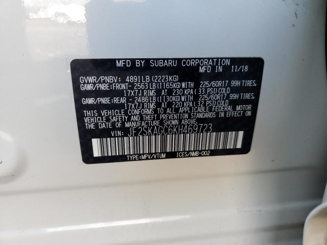 Photo 11 VIN: JF2SKAGC6KH469723 - SUBARU FORESTER P 