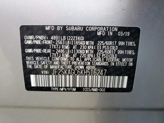 Photo 13 VIN: JF2SKAGC6KH516247 - SUBARU FORESTER P 