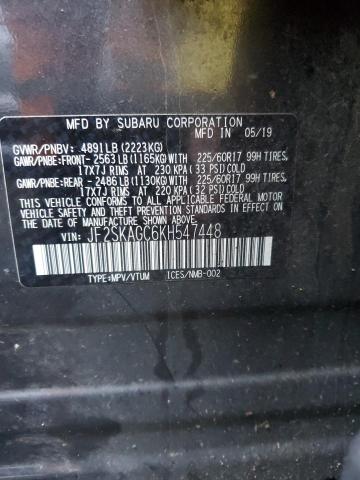 Photo 12 VIN: JF2SKAGC6KH547448 - SUBARU FORESTER 