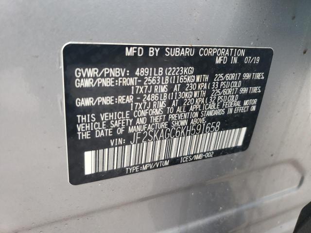 Photo 11 VIN: JF2SKAGC6KH591658 - SUBARU FORESTER 