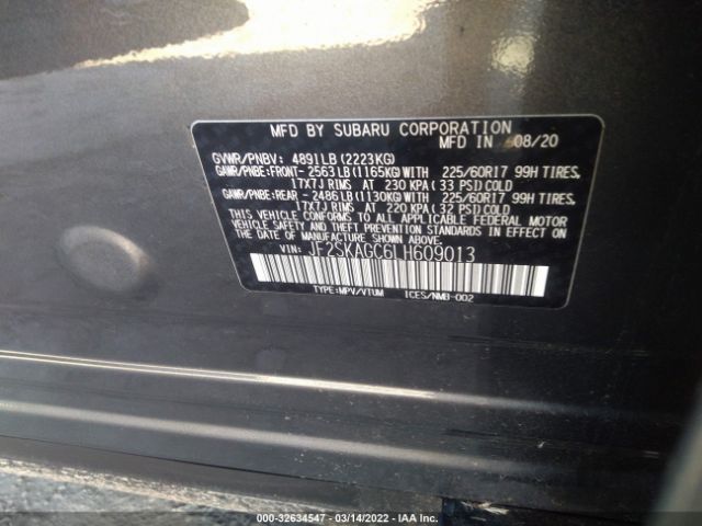 Photo 8 VIN: JF2SKAGC6LH609013 - SUBARU FORESTER 