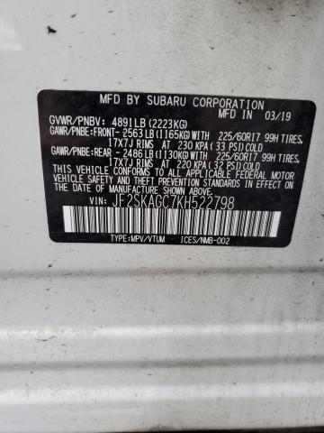 Photo 13 VIN: JF2SKAGC7KH522798 - SUBARU FORESTER 